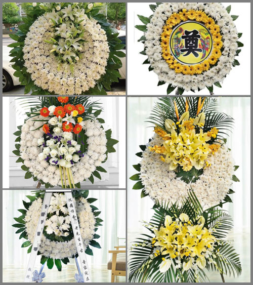 山东青岛即墨市蓝村镇蓝村六里村花圈速递